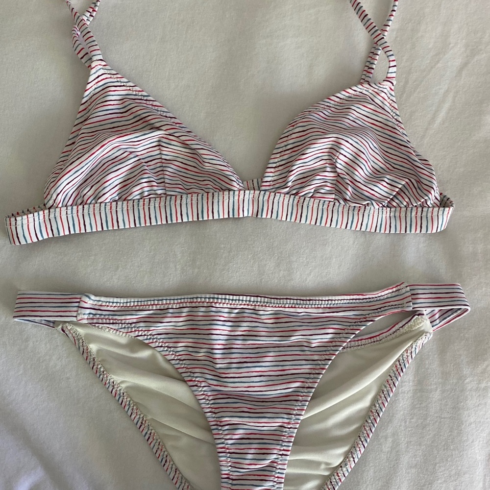 Eberjey full set striped bikini